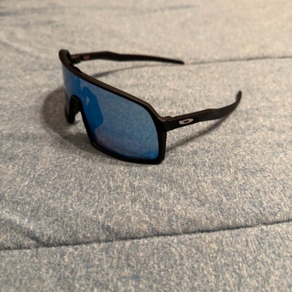 Oakley Sutro Sunglasses Blue Lens Black Frame